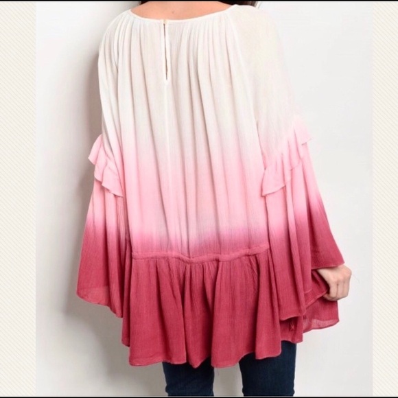 Cleobell boho ombré oversized bell sleeve tunic - Picture 2 of 8